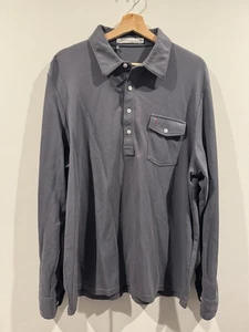 Polo de golf Criquet manga larga 100 % algodón gris para hombre XL - Imagen 1 de 4