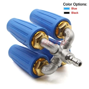 1/4" High Pressure Washer 360° Rotating Quadruple Turbo Nozzle Spray Tip 4000PSI - Picture 1 of 14