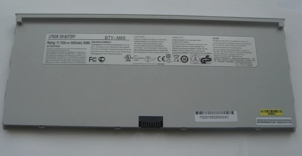 Original Battery MSI BTY-M6A BTY-M69 NBPC623A X-Slim 15.6" X600 X610 Genuine - Image 1 of 1