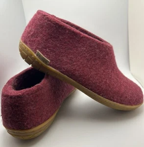 Glerups Women’s Shoe/ Slipper Cranberry Wool With Honey Rubber Sole Size 36 - Picture 1 of 7
