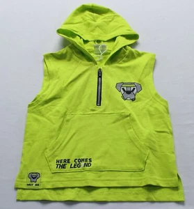 iDO Kids Oversized Fit Sleeveless 1/4 Zip Geometric Dog Hoodie MP9 Green Size 3 - Picture 1 of 3