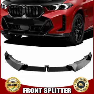 ABS Front Bumper Spoiler Splitter Lip Kit For BMW X6 G06 LCI M Sport 2023-2024 - Picture 1 of 14