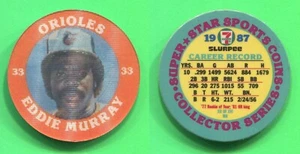 1987 7-Eleven Super Star Slurpee Coins (Mideast Region) #XII-MH Eddie Murray O's - Bild 1 von 1