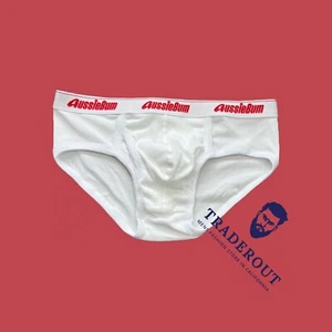AussieBum Men white classic original ribbed brief underwear Size S M L XL - Picture 1 of 10