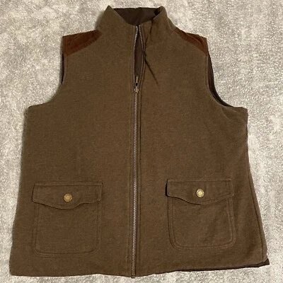 Chaleco mediano reversible acolchado vintage Lauren Ralph Lauren para mujer en marrón Foto 1 de 4