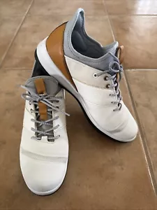 Athalonz EnVe Performance Spikeless Golf Shoes Sneakers White/Tan Men's 10.5 - Picture 1 of 9