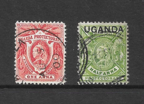 UGANDA SCOTT 27 & 69 USED FINE - 1898/1902 QUEEN VICTORIA ISSUES Cover