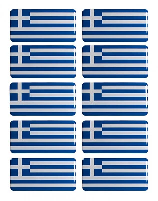 Bandiere Grecia Adesivi Decorazione 3D Sticker Set per Auto Moto: Set di 10