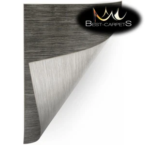 SISAL RUG 'DOUBLE' PRACTICAL double-sided beige grey Carpet FlatWeave Easy Clean - Picture 1 of 6