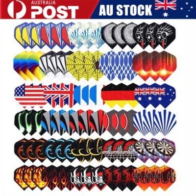 90Pcs Bulk Pack of 30 Extra Strong Standard Shape Dart Flights Mixed Colours AU - image 1 of 4