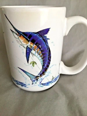  Swordfish Sailfish Trawler Designed by J Suroviec Coffee Cup Ceramic 4.5" T - Image 1 of 4