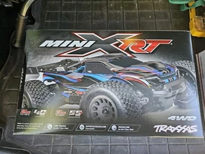 TRAXXAS 108076-1 Mini XRT BRUSHLESS 4x4 2S 40MPH 3S 55MPH New Blue Open Box - Picture 1 of 6