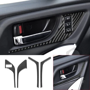 4×Carbon Fiber Interior Door Handle Panel Cover Trim For Subaru Forester 2013-18 - Picture 1 of 12