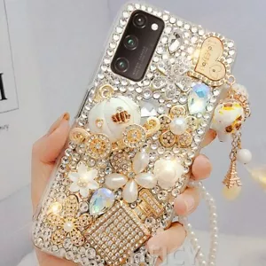 Girls Bling Glitter Diamond Women Rhinestones Crystal Case Cover for Cell Phones - Picture 1 of 9