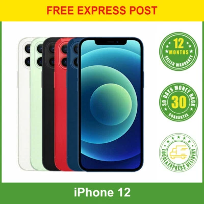 New Unlocked Apple iPhone 12 64GB/128GB/256GB 5G Smartphone Free Express - image 1 of 4
