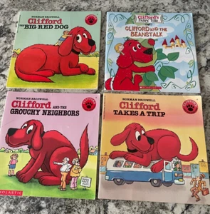 Clifford The Big Red Dog Lot of 4 Paperback Books by Norman Bridwell - Picture 1 of 4