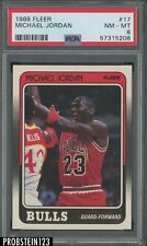 1988 Fleer #17 Michael Jordan Chicago Bulls HOF PSA 8 NM-MT