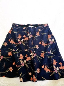 Gonna LOFT donna taglia small blu stampa floreale mini pull on ponte balza nuova senza etichette 5 - Foto 1 di 3