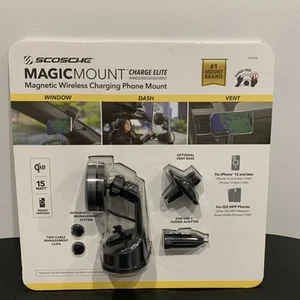 Scosche MagicMount Charge Elite: Window/Dash/Vent Wireless Charging Phone Mount - Photo 1 sur 10