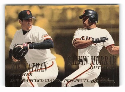 2000 SkyBox Dominion #300 Joe Nathan / Calvin Murray PROS San Francisco Giants - Image 1 of 2