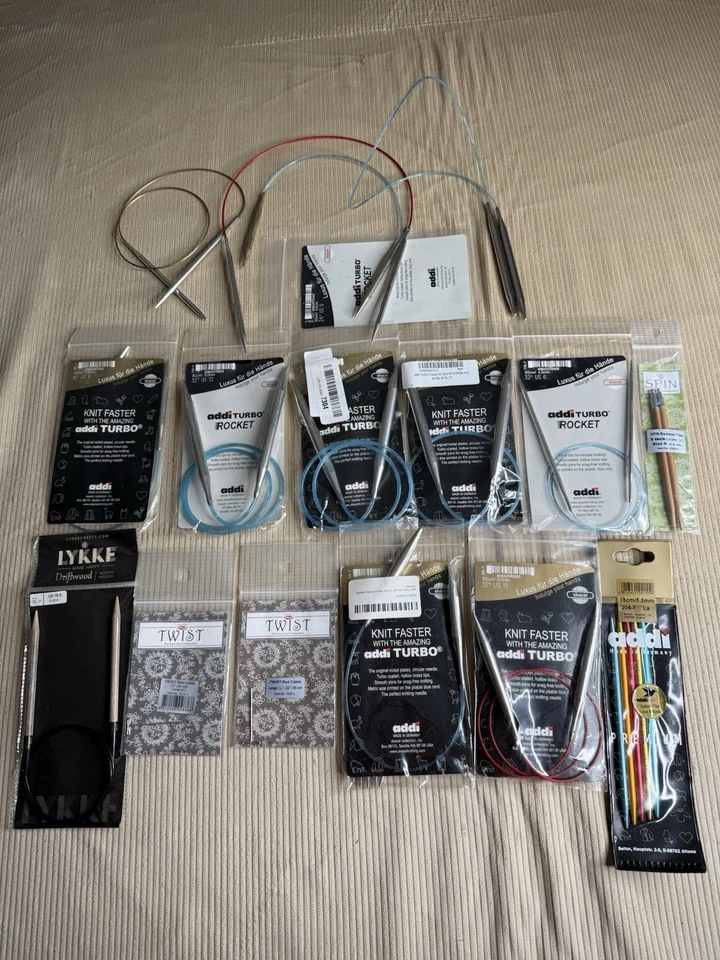 ENORME Lote de Agujas de Tejer Addi TURBO Rocket Lykke ChiaoGoo Nuevo Foto 1 de 4