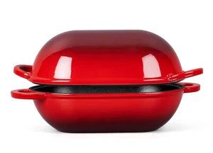 Enameled Cast Iron Dutch Oven for Bread Baking, 2.8 QT Oval Bread Oven Pot wi... - Picture 1 of 7