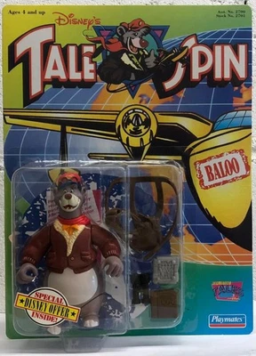 Disney Talespin Baloo Bear 5” Playmates Jungle Book Parachute 1991 Figure - Image 1 of 3