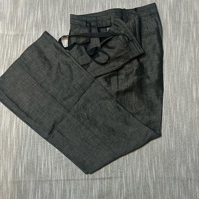 Pantalón TALBOTS Signature Mezcla de Lino Gris Oscuro Talla 8 Foto 1 de 4