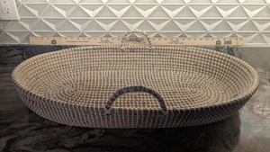 Lowcountry Süßgras Korb 31"x18" Oval Handgewebt Herzstück Tablett - Handwerker... - Bild 1 von 19