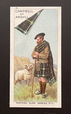 4 1903 CAMPBELL & ARGYLL SCOTTISH CLAN BELL GLASCOW CIGARETTE TOBACCO CARD