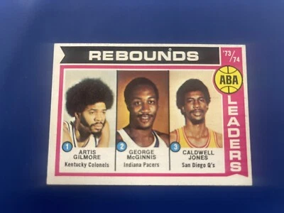 1974-75 Topps ‘73/74 Rebound Leaders #211 George Mcginnis,Artis Gilmore C Jones - Image 1 of 4
