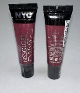 New Sealed NYC Kiss Gloss Shiny Lips Fruity Flavor Lot of 2 539 Soho Sweetpea