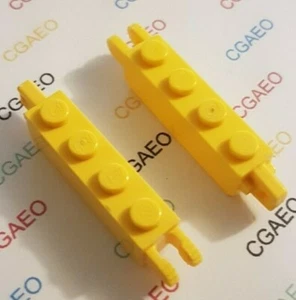 2 X Lego 30387 Hinge Brick 1 x 4 Locking with 1 Finger Vertical End and 2 Finger - Imagen 1 de 1