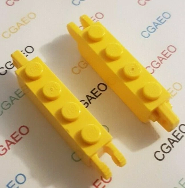 2 X Lego 30387 Hinge Brick 1 x 4 Locking with 1 Finger Vertical End and 2 Finger - Photo 1/1