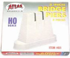 Atlas #81   3" Bridge Piers - 4 Piers -  HO Scale