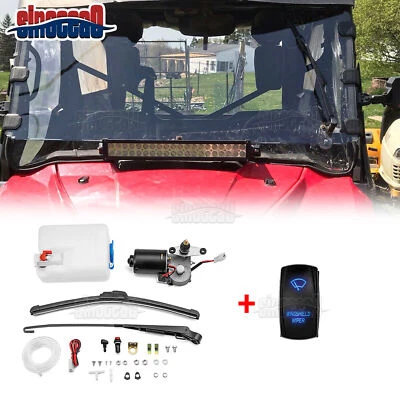 Electric Windshield Wiper Motor Kit + Wiper Rocker Switch For Polaris RZR XP1000 - Image 1 of 4