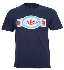 Official Oasis T Shirt Oblong Target Logo Reunion Tour 2025 New Blue SM L XL XXL - Picture 1 of 5