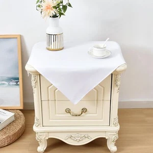 2 Pack Small Square Tablecloth 24 x 24 Inch Washable Fabric Table Cloth Solid... - Picture 1 of 8