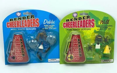 2 Hog Wild Bender Cheerleaders Debbie & Will Posable Bendable Figure Cheer New - Изображение 1 из 4