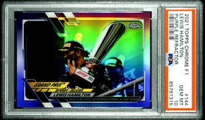 2021 Topps Chrome F1 #144 Lewis Hamilton #/399 Purple Refractor SP PSA 10 GEM MT - Picture 1 of 4