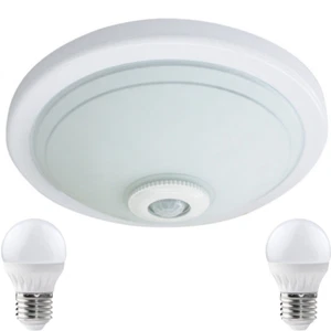 LED 2 x 5 Watt Fernmelder Deckenlampe mit Bewegungsmelder Sensor Leuchte NEU - Bild 1 von 21