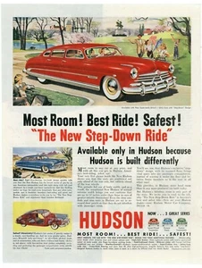 OLD 1950 AMERICAN MAGAZINE SATURDAY EVENING POST HUDSON MOTOR CAR ADVERT b188 - Foto 1 di 1