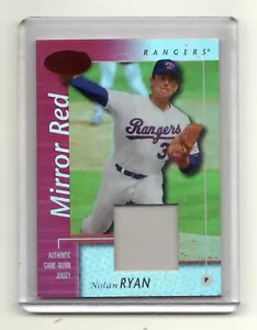 2002 Leaf Mirror Red * Nolan Ryan * #38 * Jersey * S/N 32/150 * BV $80 - Picture 1 of 2