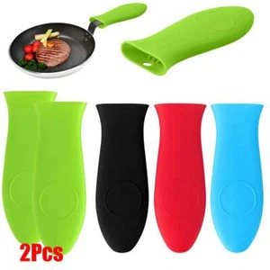 Potholder Cast Iron Skillet Handle Cover Silicone Hot Handle Holder Pot Sleeve - Picture 1 of 16