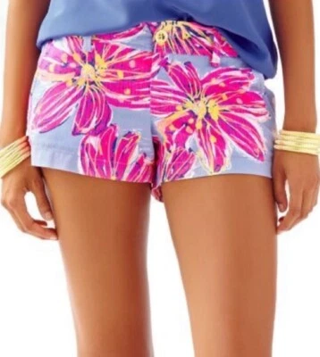 Lilly Pulitzer Walsh 短派对紫色大丽花 0 码 — 第 1/4 张图片