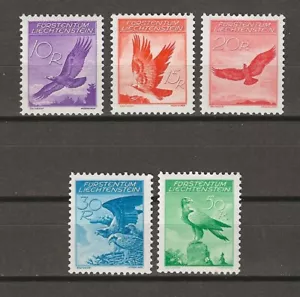 LIECHTENSTEIN 1934/36 SG 145/149 MM - Foto 1 di 2