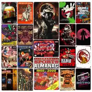 Anime Game Poster Metal Tin Sign Man Cave Decor Garage Home Decoration Wall - Picture 1 of 48