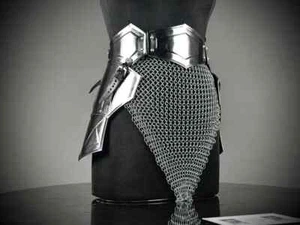 Brave lady tassets armor, Medieval knight armor with chainmail, female costume, - Picture 1 of 8