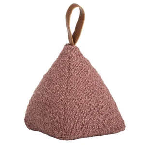 Ladelle Boucle Polyester/PVC 18cm Door Stop/Weighted Home/Room Stopper Coral - Picture 1 of 2