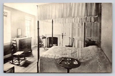 Valley Forge PA George Washington Headquarters Bedroom Vtg Postcard Albertype - Image 1 of 3
